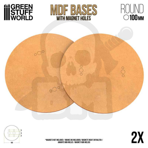 MDF Bases - Round 100mm x2
