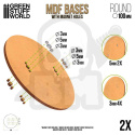 MDF Bases - Round 100mm x2