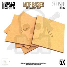 MDF Bases - Square 50 mm podstawki pod figurki 50x50mm