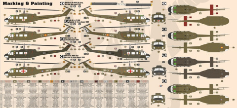 Mistercraft D-80 Starter Set UH-1D Medevac 1:72 + farbki 2 pędzelki i klej