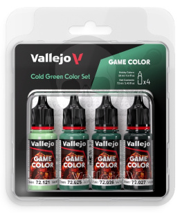 Vallejo 72383 Game Color Zestaw 4 farb - Cold green Color