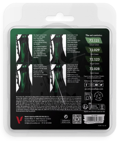 Vallejo 72384 Game Color Zestaw 4 farb - Green Color