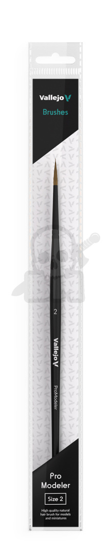 Vallejo B01002 Pędzel - Pro Modeler - Natural Hair Round No. 2