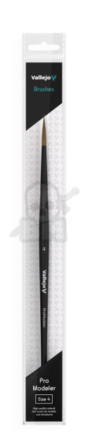 Vallejo B01004 Pędzel - Pro Modeler - Natural Hair Round No. 4