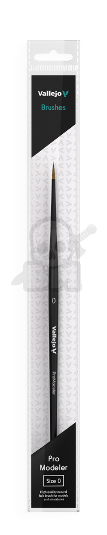 Vallejo B01000 Pędzel - Pro Modeler - Natural Hair Round No. 0