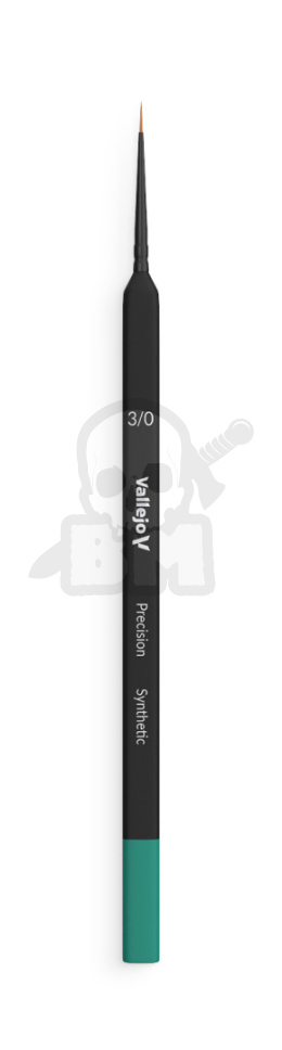 Vallejo B03030 Pędzel - Precision - Round Synthetic Brush, Triangular Handle No. 3/0