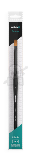 Vallejo B04006 Pędzel - Effects - Flat Rectangular Synthetic No. 6