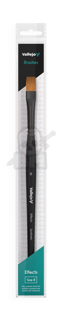 Vallejo B04008 Pędzel - Effects - Flat Rectangular Synthetic No. 8