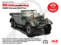 Mercedes G4 (1935 production) WWII German Staff Car, snap fit/no glue 1:72