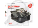 Mercedes G4 (1935 production) WWII German Staff Car, snap fit/no glue 1:72