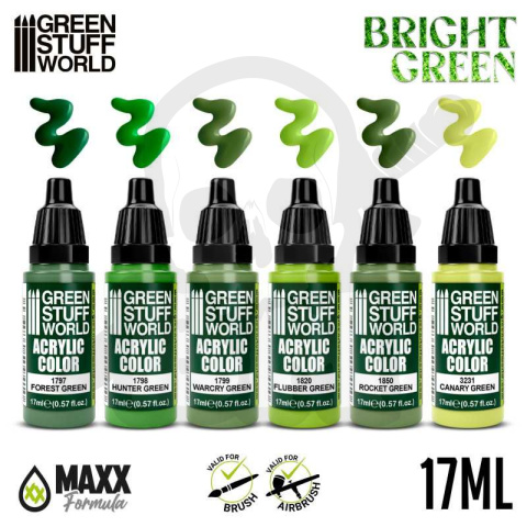 Green Stuff Paint Set - Green - farby 6x 17ml