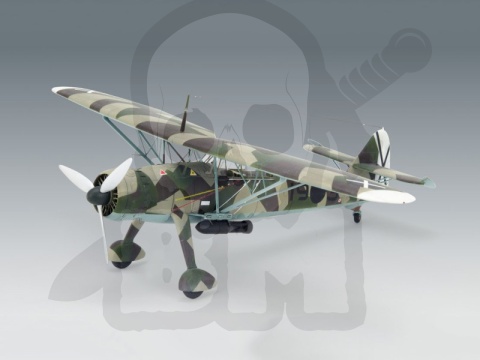 Hs 126A-1 with bomb rack Condor Legion Reconnaissance Plane 1:48