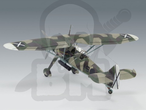 Hs 126A-1 with bomb rack Condor Legion Reconnaissance Plane 1:48