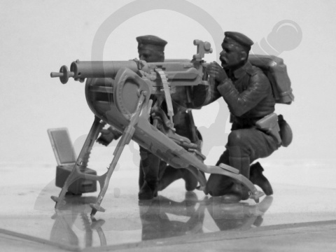 WWI German MG08 Team 1:35