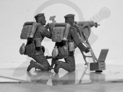WWI German MG08 Team 1:35