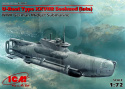U-Boat Type XXVIIB “Seehund” (late) WWII German Midget Submarine 1:72