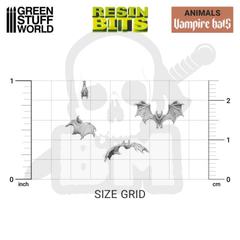 3D Printed Vampire Bats - nietoperze 14 szt.