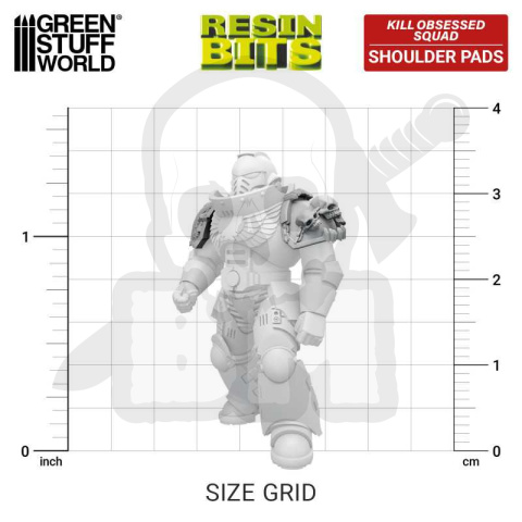 3D Printed DakkaDakka - Kill Obsessed Squad - Khorne Shoulder Pads