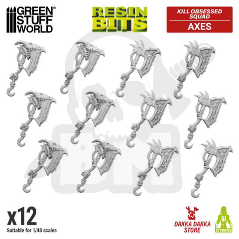 3D Printed DakkaDakka - Kill Obsessed Squad - Khorne Axes