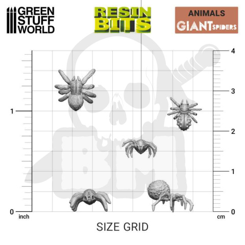 3D Printed Big Spiders - pająki 19 szt.