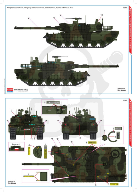 Academy 13560 Czołg K2PL Gap Filler 1:35