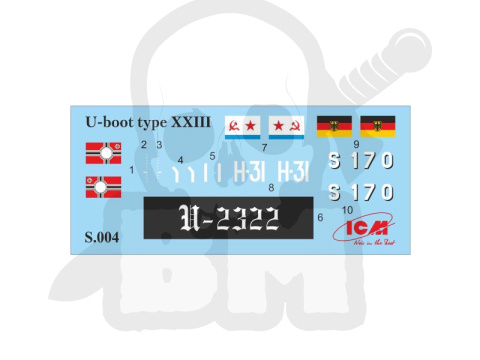 German Submarine U-Boat Type XXIII 1:144