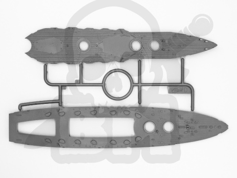 Kronprinzt WWI German Battleship (full hull & waterline) 1:700