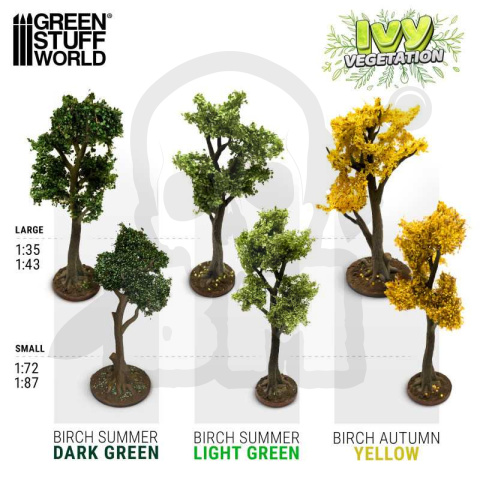 Ivy Foliage - Light Green Birch - Small 1:72 - 1:87 140x70mm