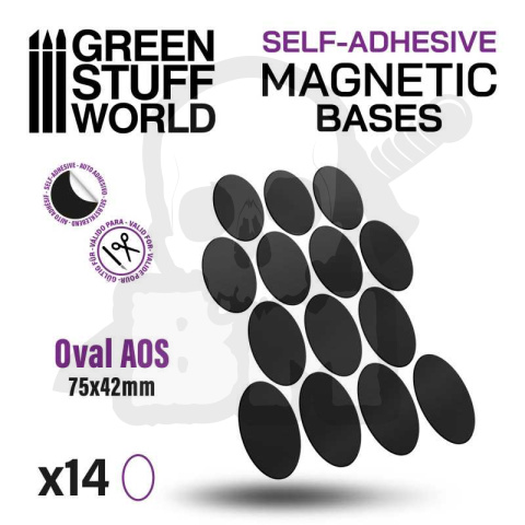 Naklejki magnetyczne pod podstawki owalne 75x42mm