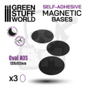 Naklejki magnetyczne pod podstawki owalne 120x92mm