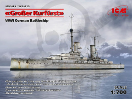 Groβer Kurfürst WWI German Battleship (full hull & waterline) 1:700