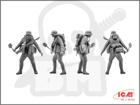 German Assault Troops (1917-1918) 4 figures 1:35