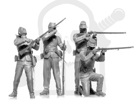 American Civil War Union Infantry 4 figures 1:35