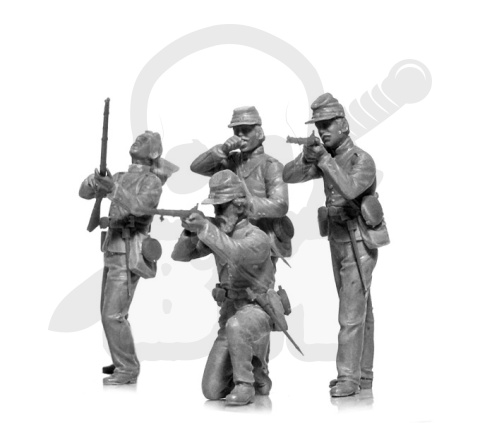 American Civil War Union Infantry 4 figures 1:35