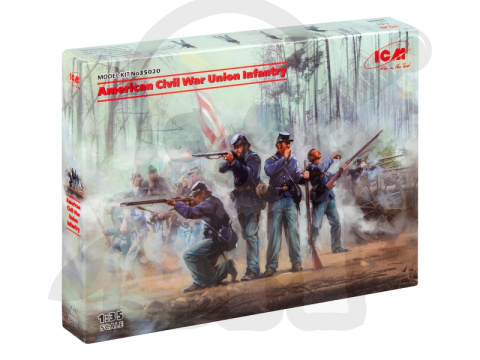 American Civil War Union Infantry 4 figures 1:35