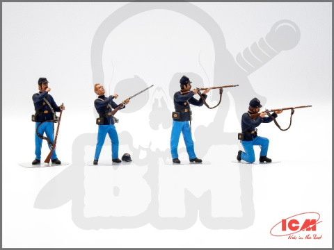 American Civil War Union Infantry 4 figures 1:35