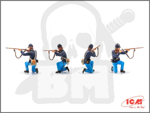 American Civil War Union Infantry 4 figures 1:35