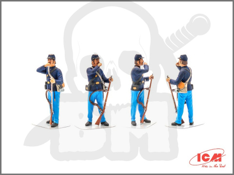 American Civil War Union Infantry 4 figures 1:35
