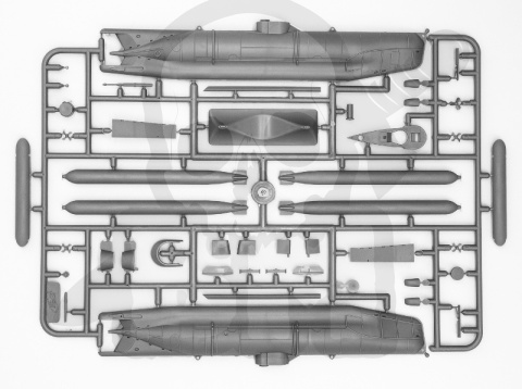 U-Boat Type XXVIIB “Seehund” (early) WWII German Midget Submarine 1:72