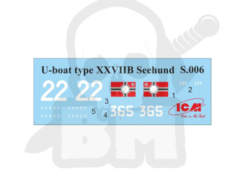 U-Boat Type XXVIIB “Seehund” (early) WWII German Midget Submarine 1:72