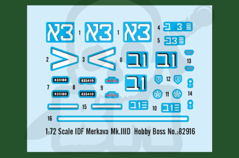 Hobby Boss 82916 IDF Merkava Mk.IIID 1:72