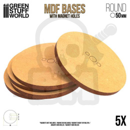 MDF Bases - Round 50mm x5