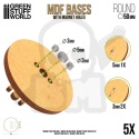 MDF Bases - Round 50 mm podstawki pod figurki 5 szt.