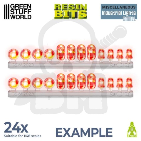 3D Printed Set - Industrial Lights - Small - lampy 24 szt.
