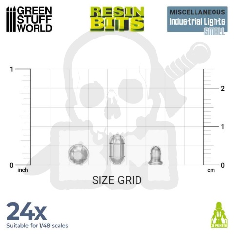 3D Printed Set - Industrial Lights - Small - lampy 24 szt.