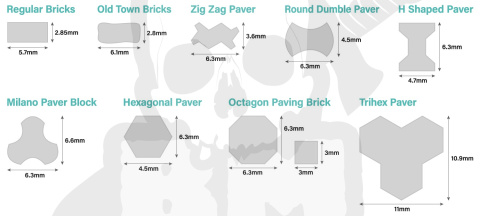 Acrylic molds - Octagon Paving Brick - plastikowe formy