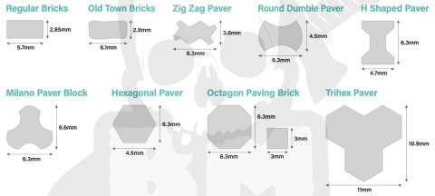 Acrylic molds - Octagon Paving Brick - plastikowe formy
