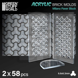 Acrylic molds - Milano Paver Block - plastikowe formy