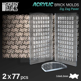 Acrylic molds - Zig Zag Pavement - plastikowe formy
