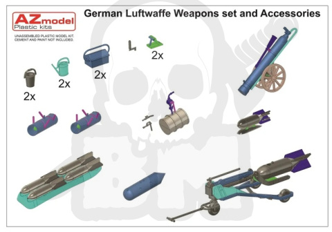 AZ-Model 7860 German Weapons Set And Accesories 1:72